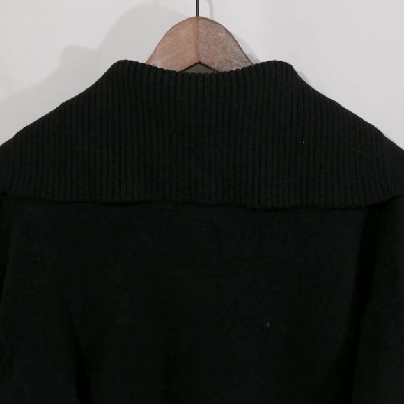 Zara Women’s Black Button Front Cardigan Sweater Size S Shawl Collar - Picture 8 of 9